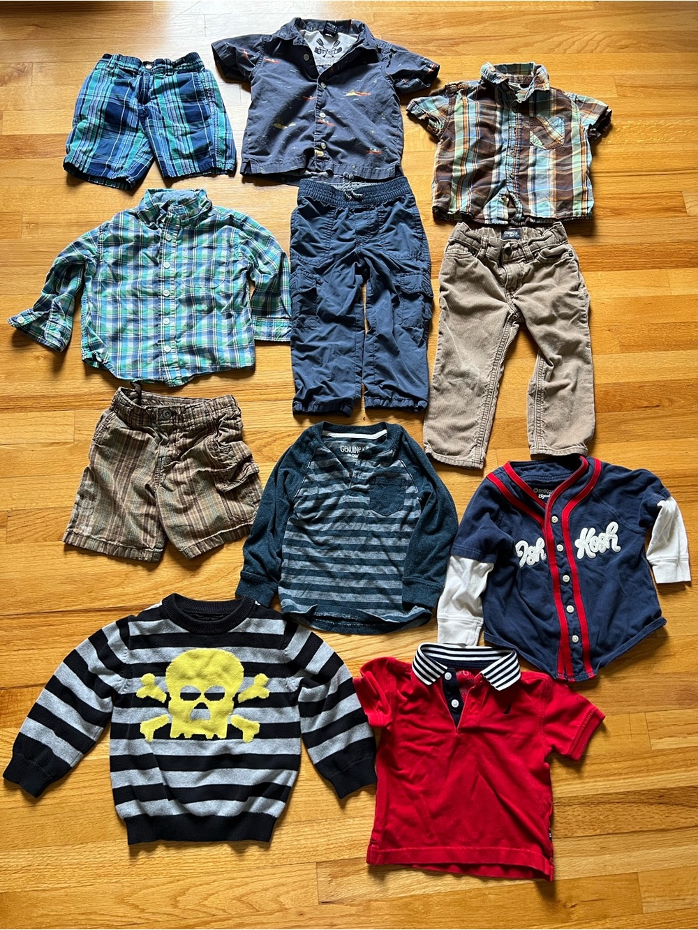 Bundle of 24m & 2T assorted Cherokee, OshKosh & Nautica items (Lot of 11 items)